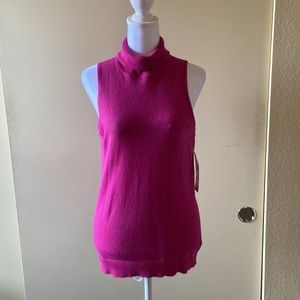 Ralph Lauren Pink Sleeveless Turtleneck Sweater - Size L